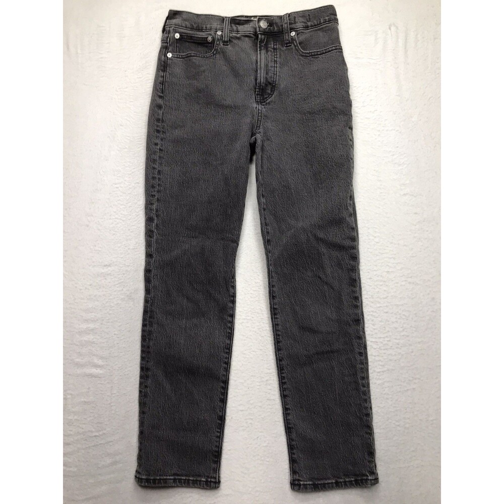 MADEWELL Perfect Vintage Jean Women 26x27 Faded Black Stretch Denim Goth Biker
